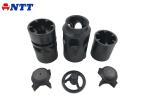 Industrial Glass Nylon plastic molding parts , Black Color Plastic Injection