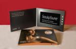 512M 7 Inch LCD Greeting Card , Hard Paper Digital Video Brochure