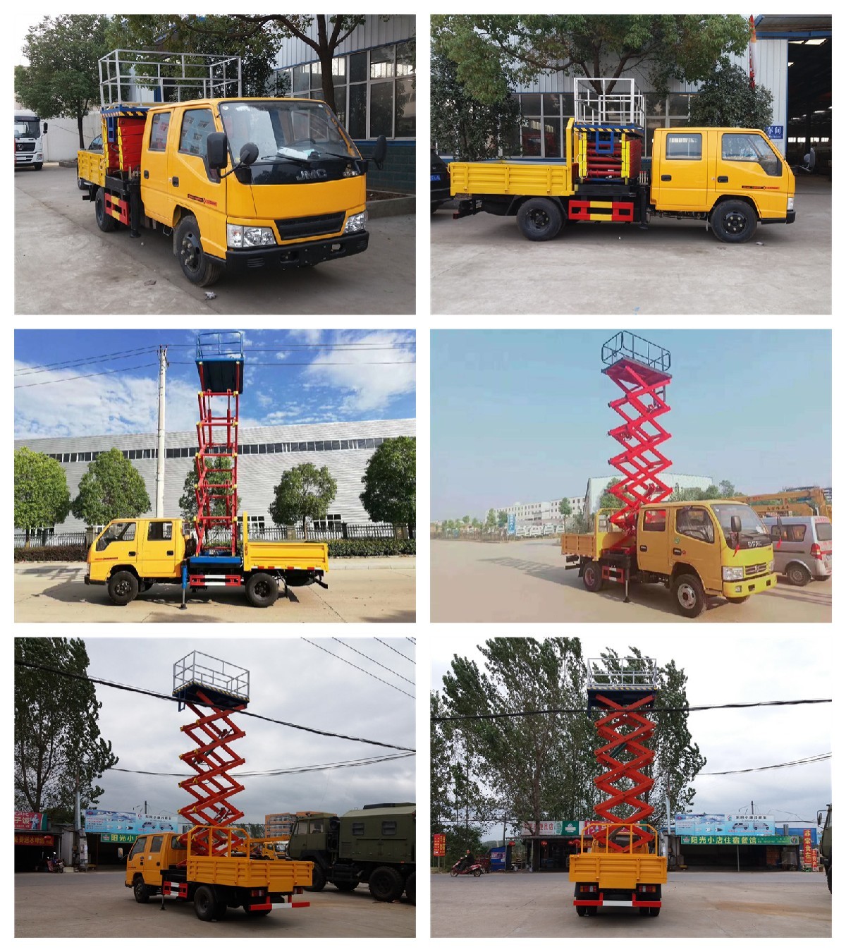 28m JMC High Building Moving Ladder Bucket Truck Aerial Ladder Truck
