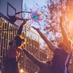 Luminous Basketball Ball Holographic Reflective Lighted Flash Ball Glowing