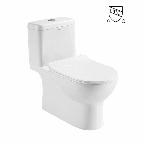 Buy cheap Sanitary Ware One Piece Toilets , Soft closed Dual Flush Water Closet from wholesalers