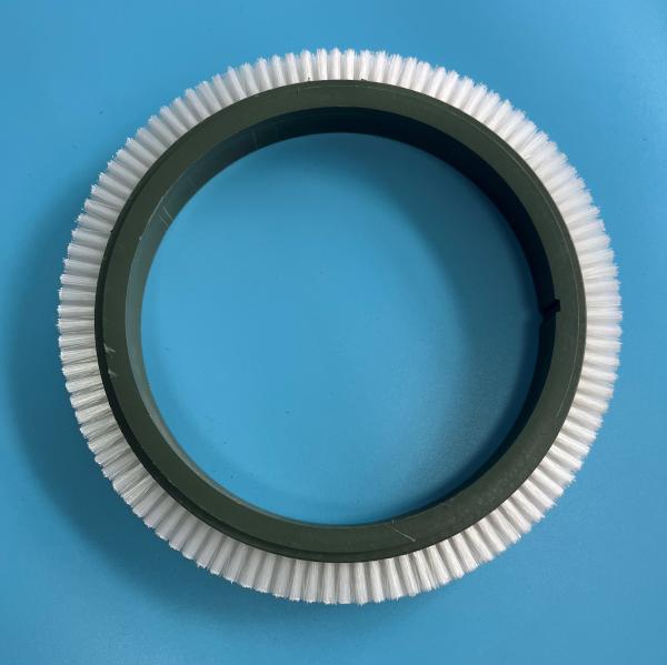 Buy cheap 122 Inner Dia Stenter Machine Parts Brush Wheel Green Plastic Body White Nylon Hair Good Quality from wholesalers