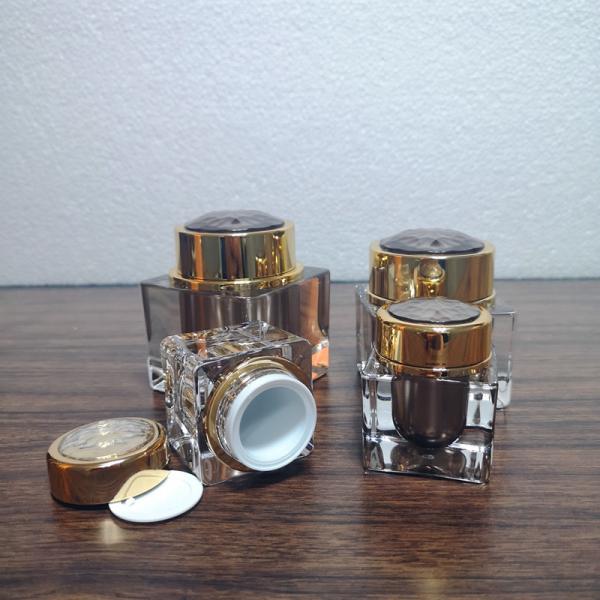 Buy cheap Dark Square PET 50g Empty Cosmetic Cream Jars from wholesalers