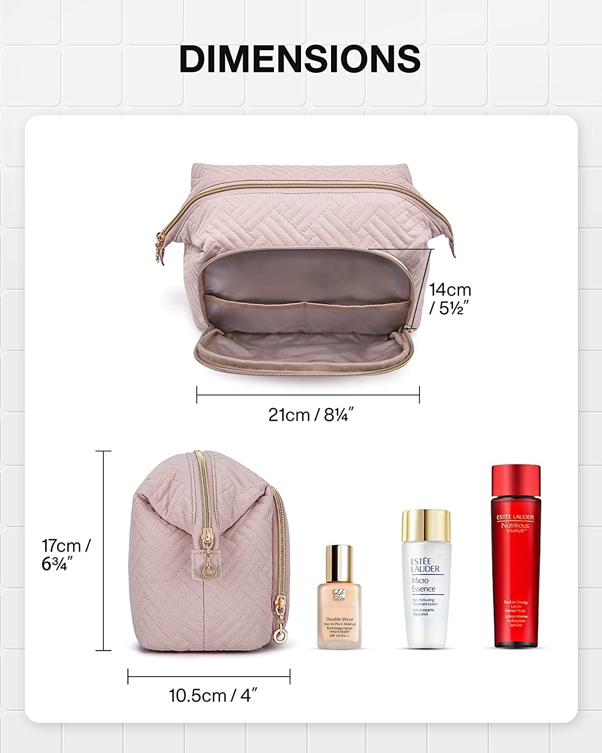 Custom Logo Large Wide-open Travel Makeup Bags Carry All Pouch for Toiletry Accessories Make Up Cosmetic Organizer Case