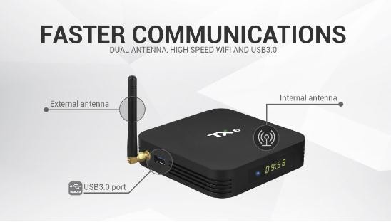 Quad Core Support 2.4G / 5G X96 Mini TV Box Wireless Amlogic S905W CPU
