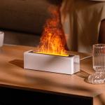 HOMEFISH Flame Simulation Humidifier Large Capacity Desktop Aromatherapy