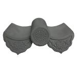 Unglazed Matt Chinese Clay Roof Tiles Grey Old Korean Resort Villa Project Use