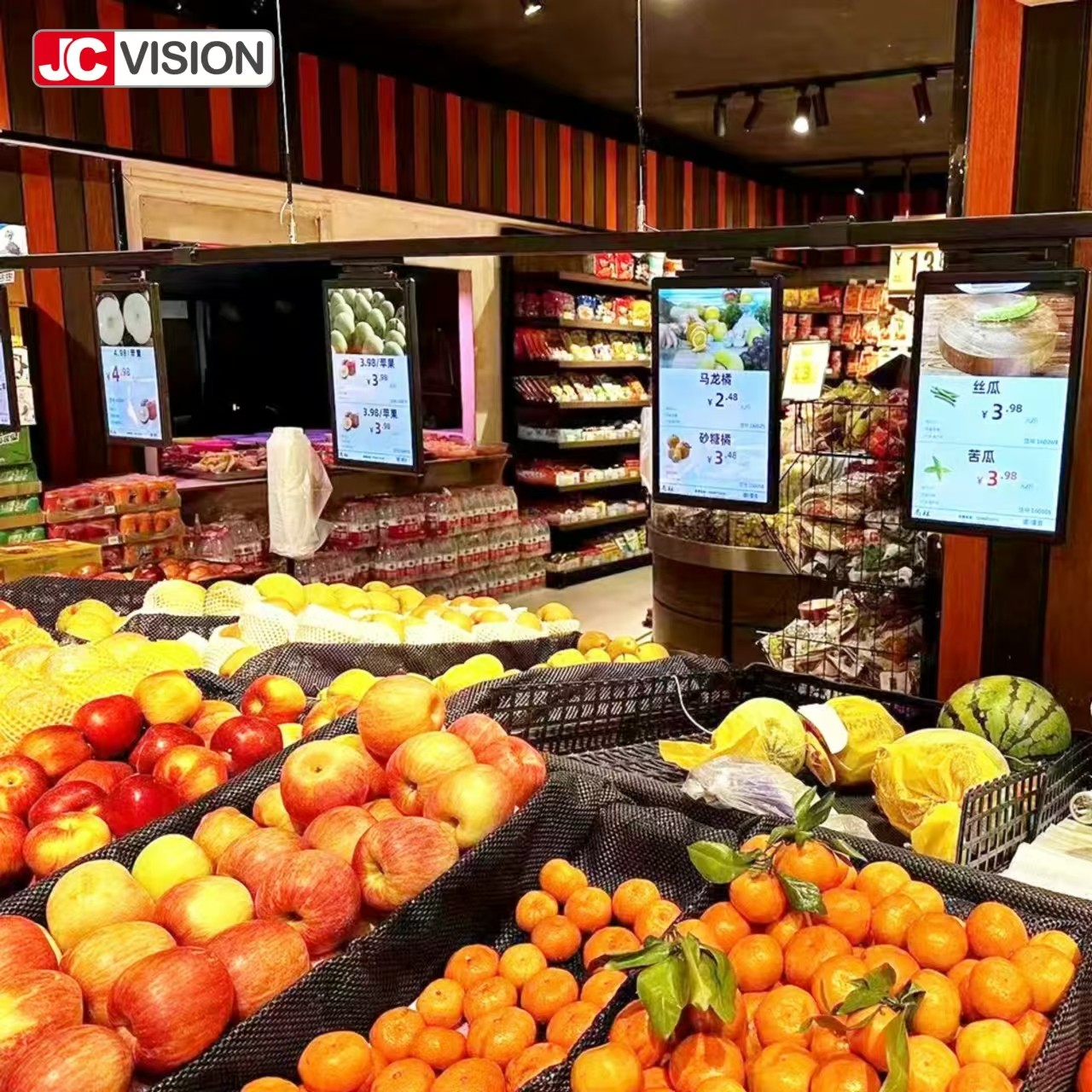 JCVISION Easy To Install Digital Signage Display Electronic Shelf Label LCD Display TFT Technology
