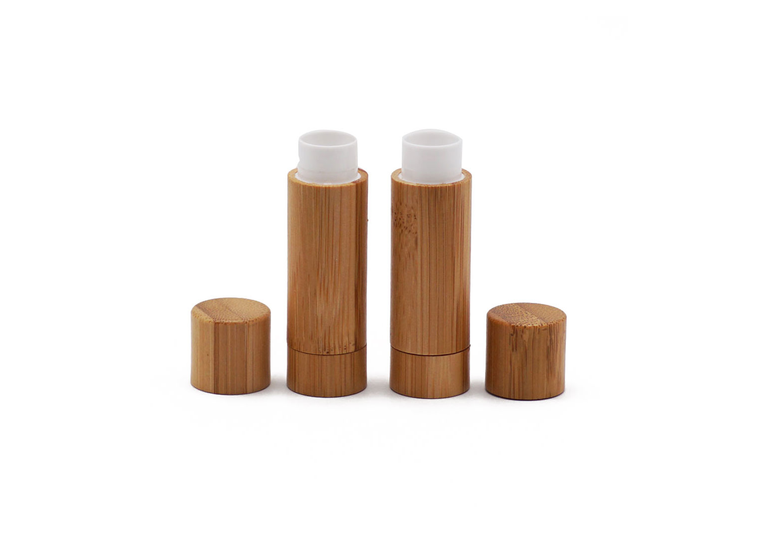 Press Pop Recyclable 5g Labeling Bamboo Lip Gloss Tubes