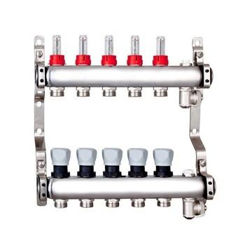 Buy cheap 304 Stainless Steel Underfloor heating manifolds 5 loops from wholesalers