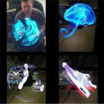 Electronic Hologram Projector 3D LED Holographic Advertising Display Fan 42cm