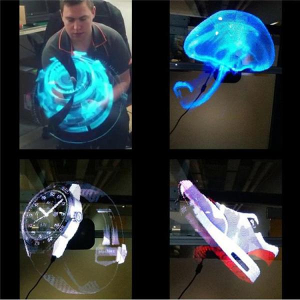 Electronic Hologram Projector 3D LED Holographic Advertising Display Fan 42cm