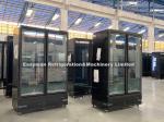 Commercial Double Door Freezer Glass Door Upright Ice Cream Freezer Showcase