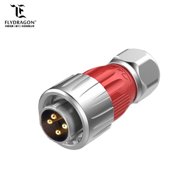 Quality Zinc Alloy Cover 4pin Power Connector Automotive with IP65/P67 Electrical Connector for LED Lighting & Display for sale