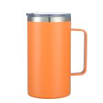 12oz Coffee Mug With Handle Double Wall Stainless Steel Insulated Lowball