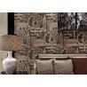 Buy cheap Vintage Style Modern Lounge Wallpaper 0.53*10M , Sitting Room Wallpaper With English Letters from wholesalers