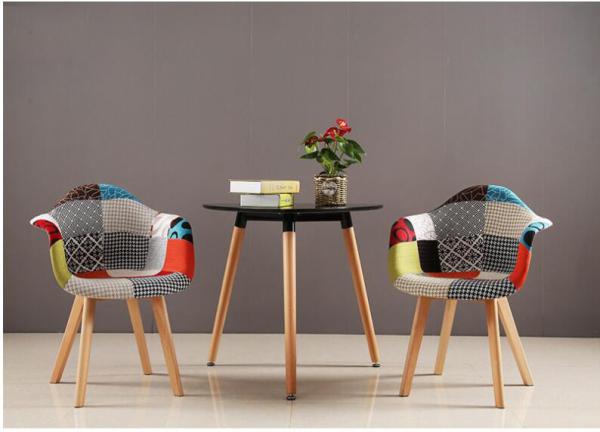 Buy cheap Fabric Armrest Patchwork Dining Chair from wholesalers