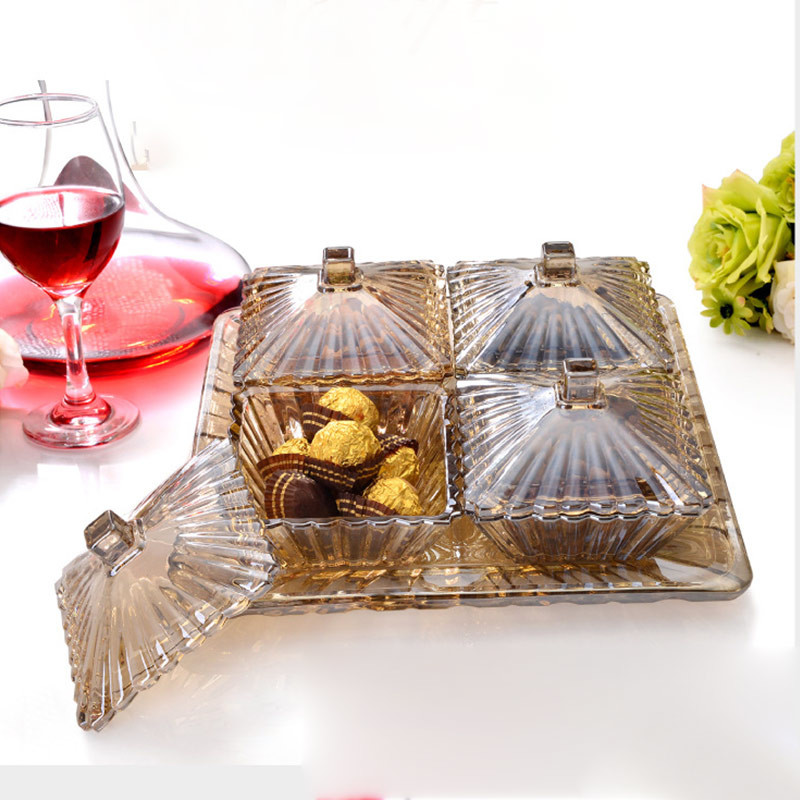 Supermarket Dessert Chocolate Candy Glass Split Trays