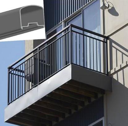 Buy cheap Outdoor Aluminum Hand Railings For stairs , exterior hand railings from wholesalers