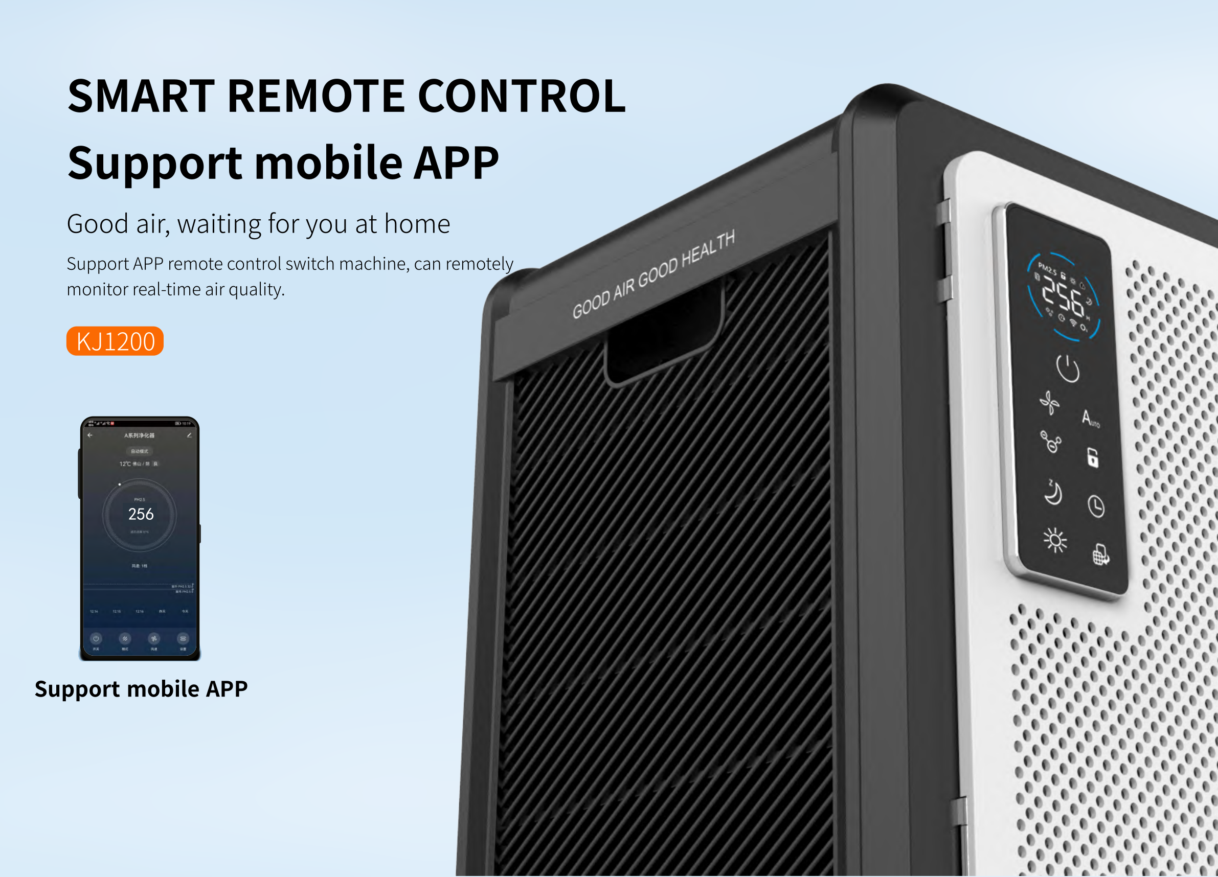 Homefish 280W UVC Negative Ion Air Purifier UV Sterilization
