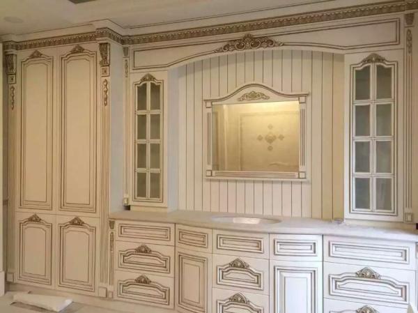 Buy cheap Luxury bathroom cabinet,Customized Antique finished vanity cabinet,Royal bathroom vanity， from wholesalers