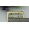 Buy cheap Hanging gold and gunmetal color zinc alloy custom double pin belt buckle for bags from wholesalers