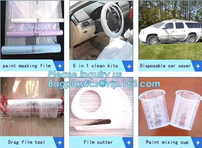 spare car tire plastic storage tote bags for tyre packaging custom size disposable clear pe printing side gusset, limite