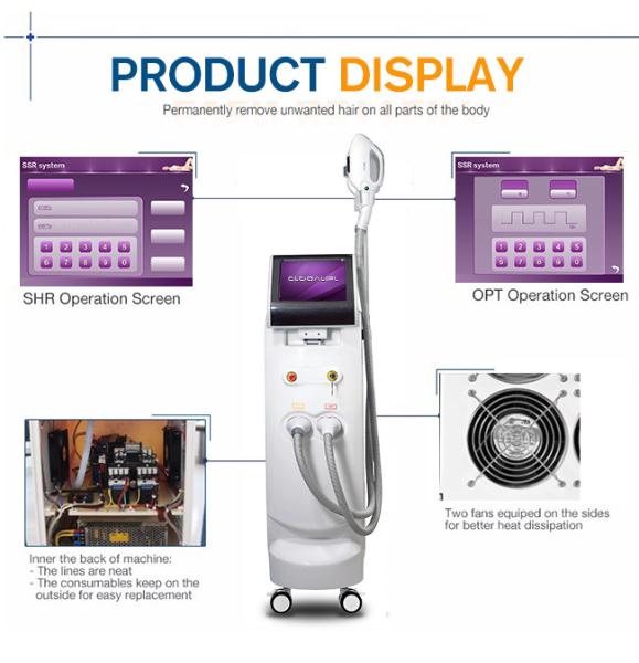 Buy cheap 1-50J Opt Skin Rejuvenation Beauty Equipment / 3000W Ipl Rf Laser Hair Removal from wholesalers