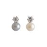 Buy cheap Lanciashow 925 Sterling Silver Jewelry Natural Freshwater Pearl Stud Earrings from wholesalers