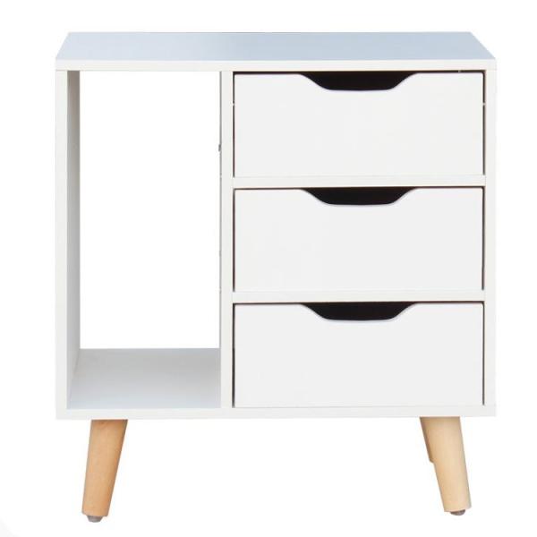 Buy cheap Bedroom 28 Inch Nightstand MDF Wooden Bedside Cabinet Furniture from wholesalers