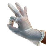 Powdered Medical Disposable Vinyl Glove Good Sensitivity Pvc Material