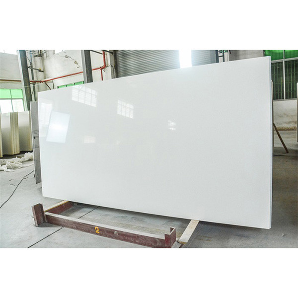 Solid 3200*1600MM White Glass Quartz With Kitchen Countertops