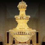 Gold French empire crystal chandelier chandeliers Project lighting (WH-NC-04)