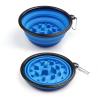 Buy cheap Pet Cat Slow Feeder Silicone Portable Foldable Collapsible Dog Bowl Outdoor Activities from wholesalers
