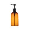 Buy cheap 500ml Amber cylindrical smooth with black pump for shampoo lotion bottle from wholesalers