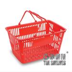 Handheld Shopping Basket Red Color 470×320×210mm PP Material