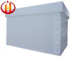 White 600GSM Corrugated Plastic Packaging Boxes Frame Retardant