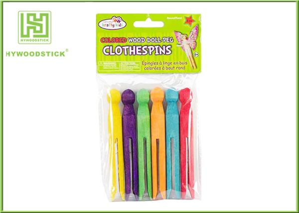 Buy cheap Durable Wooden Craft Sticks Round Clothpins Book Marks Wooden Clip from wholesalers