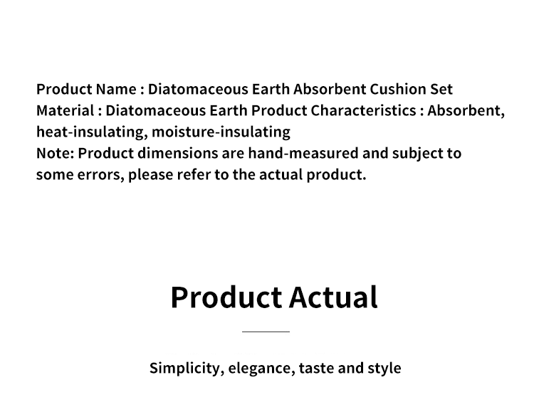Modern Natural Diatom Mud Bath Mat Drying Mat Water Absorbing Fiber Diatomite Soap Mat