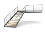 Straight Flight Glass Balustrade Stairs