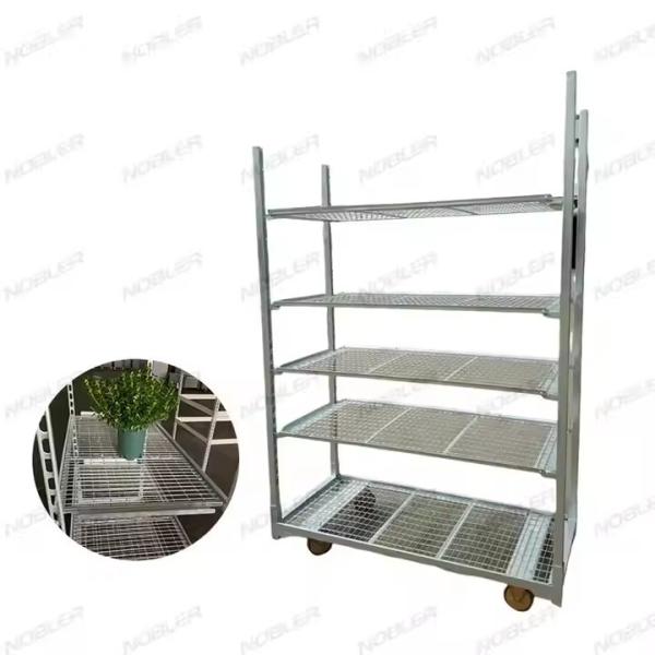 Durable Dutch Flower Trolley Surface Treatment Hot Dip Galvanizing Metal Mesh