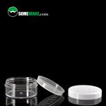 Buy cheap 24g Clear Empty Loose Powder Container Round Makeup Reusable Plastic Jar Travel Size from wholesalers
