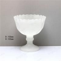 Buy cheap Elegant Milky White Opal Glass Cup, Opal Glass Ice Cream Cup For Sale product
