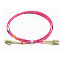 Buy cheap OM4 LC LC Fiber Patch Cord , High Speed Fiber Optic Cable 35dB Return Loss product