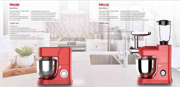 Buy cheap Rotary switch Bowl-lift design stainless steel Skid-resistant feet Stand Mixer FM-109 from wholesalers