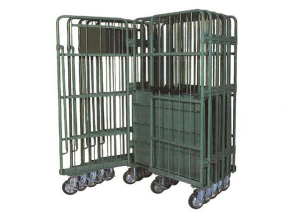 Buy cheap Industrial Galvanized Metal Cage Trolley Mobile Supermarket Roll Cages from wholesalers