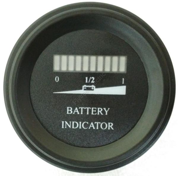 Buy cheap Round battery gauge 10 Bar LED Digital Battery Discharge Indicator meter for electric LSV NSV golf carts 12V up to 100V from wholesalers