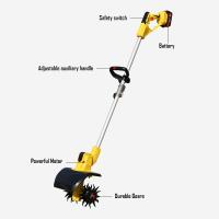 Buy cheap 21v Cordless Tiller Cultivator, 300 RMP Tiller Has Battery Capacity Display product