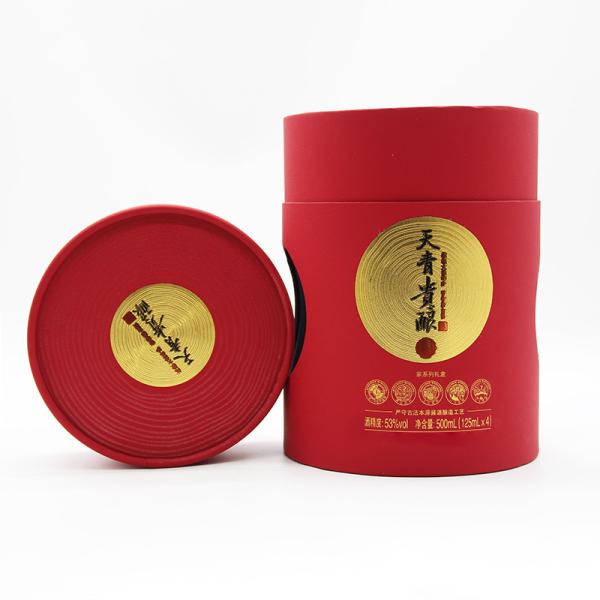 Buy cheap Lightweight Reusable Cardboard Cylindrical Packaging Box For Whisky Bottle Package from wholesalers