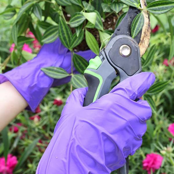 Buy cheap Purple 5 Mil Medical Nitrile Gloves Large Long Rubber Powder Free Waterproof from wholesalers